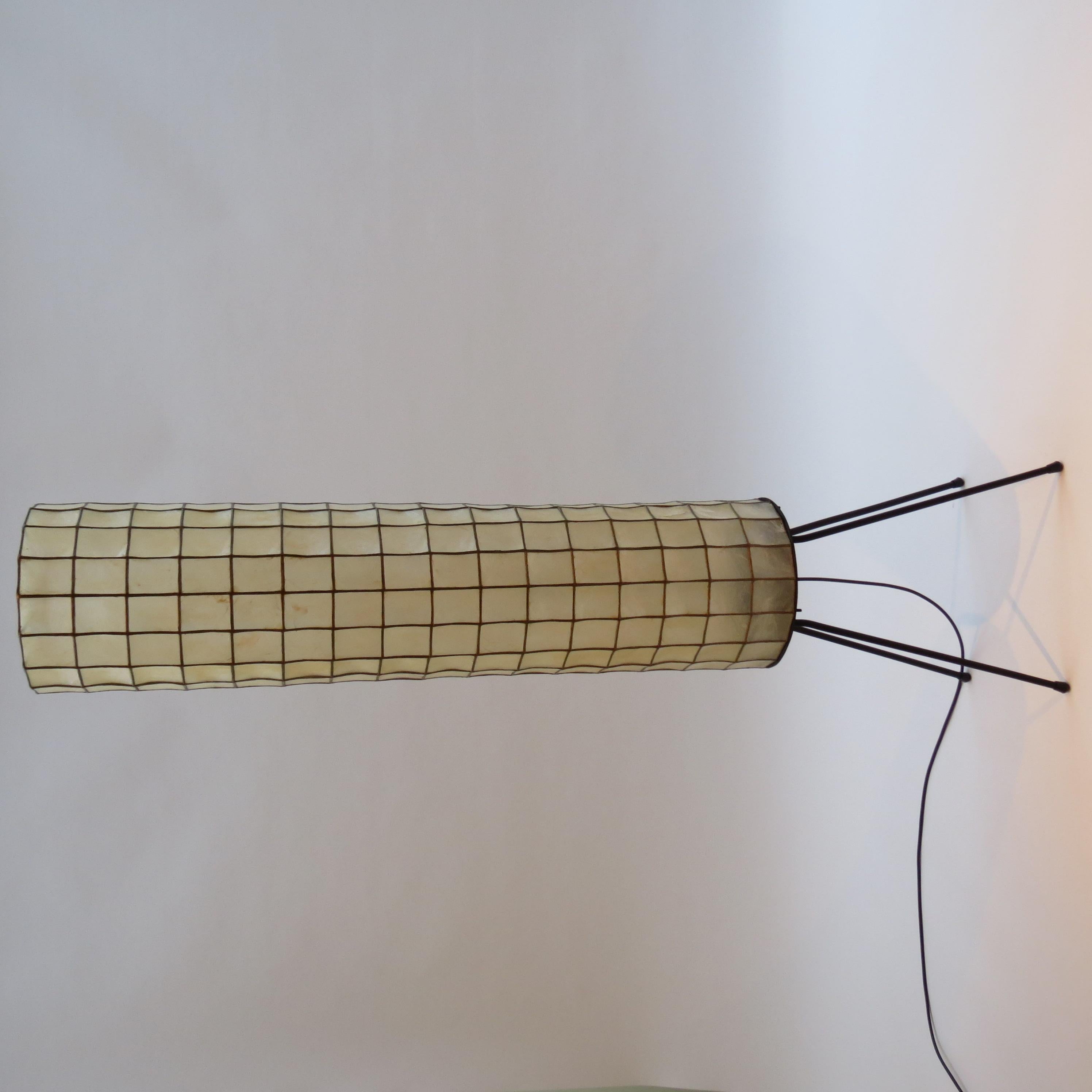 1950s Capiz Mother of Pearl Floor Lamp Midcentury Floor Lamp 1
