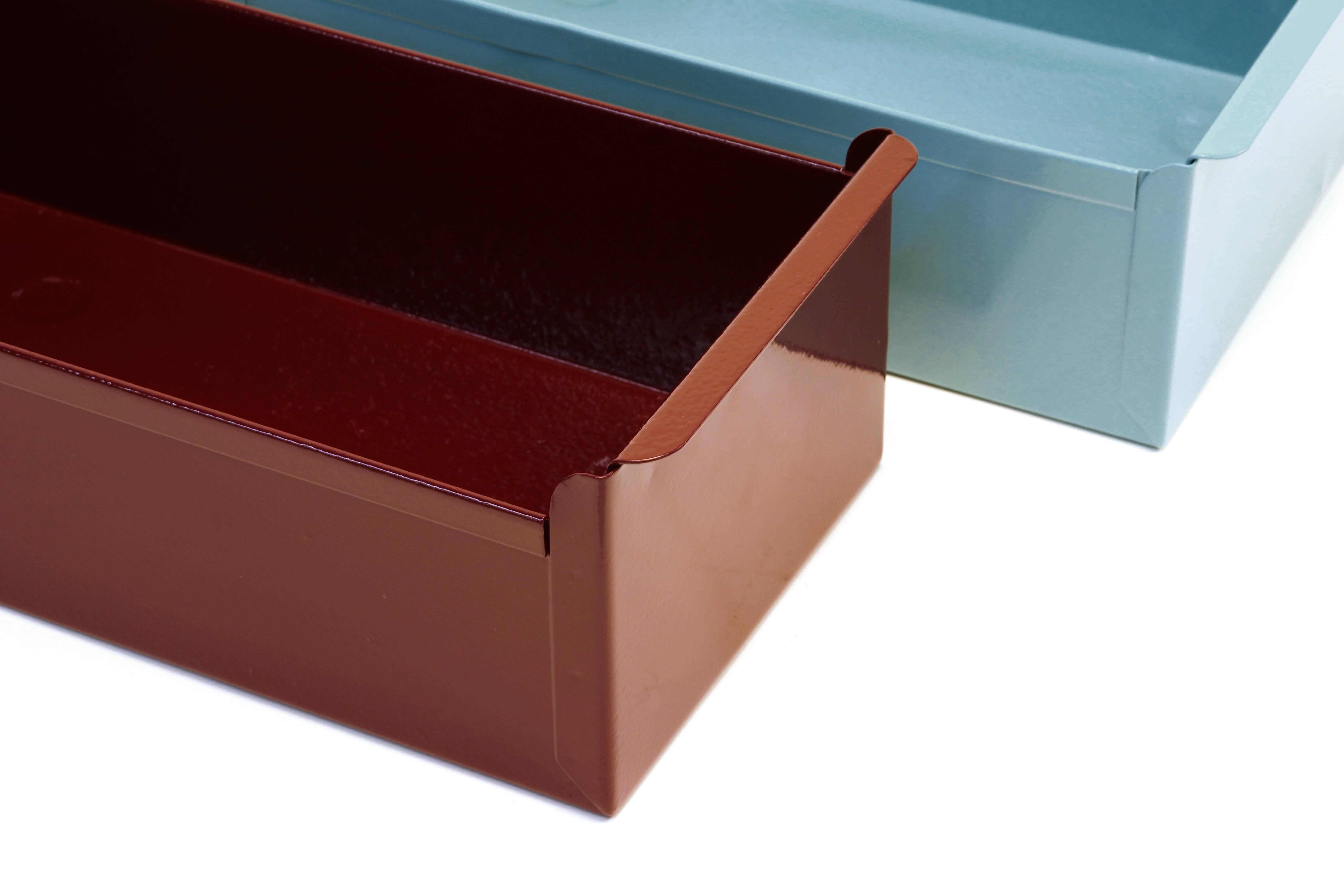 Powder-Coated 1950s Card File Drawer, Refinished