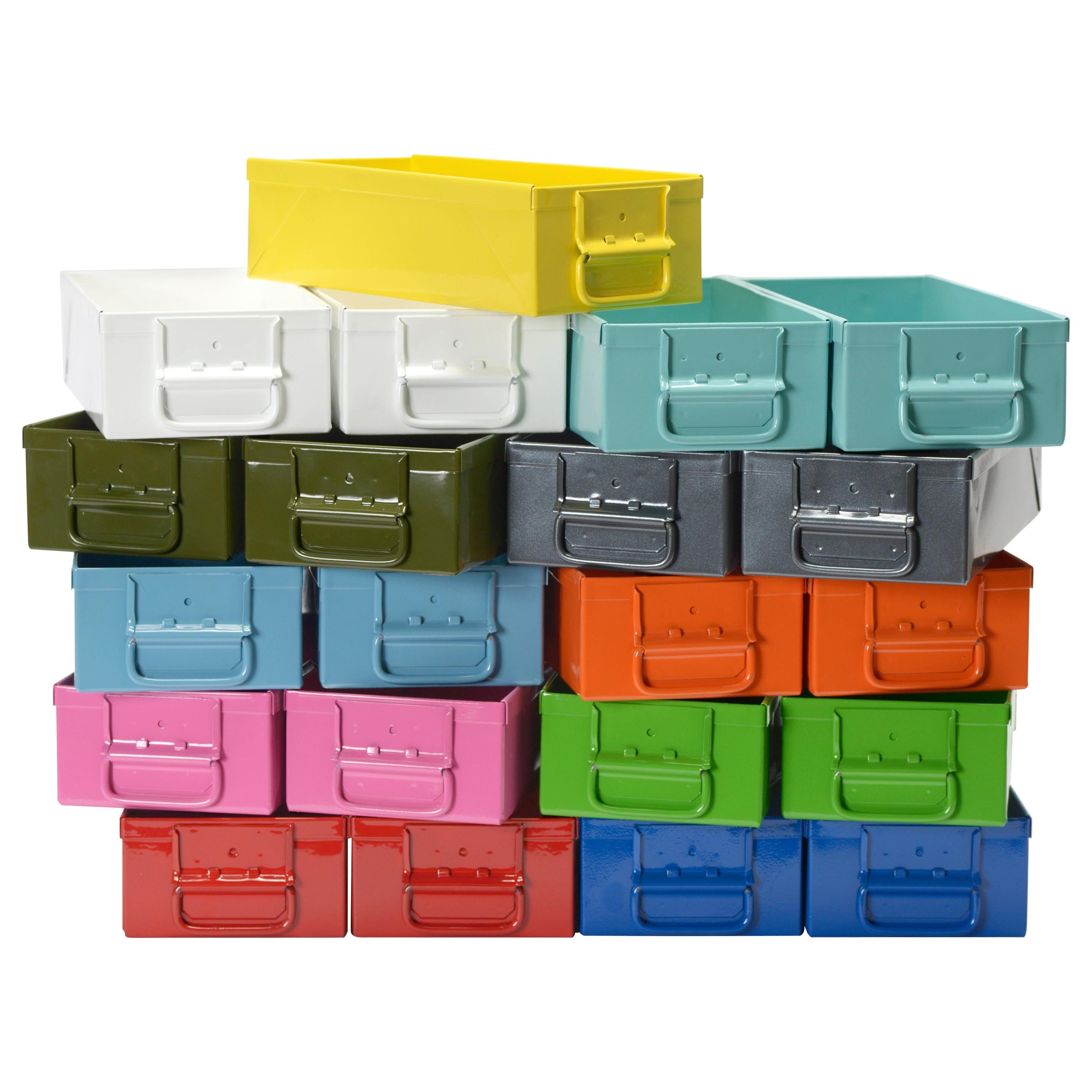 1950s Card File Drawers, Refinished in Multi-Colors For Sale at 1stDibs