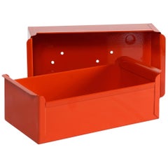 1950s Card File Drawers, Refinished in Red
