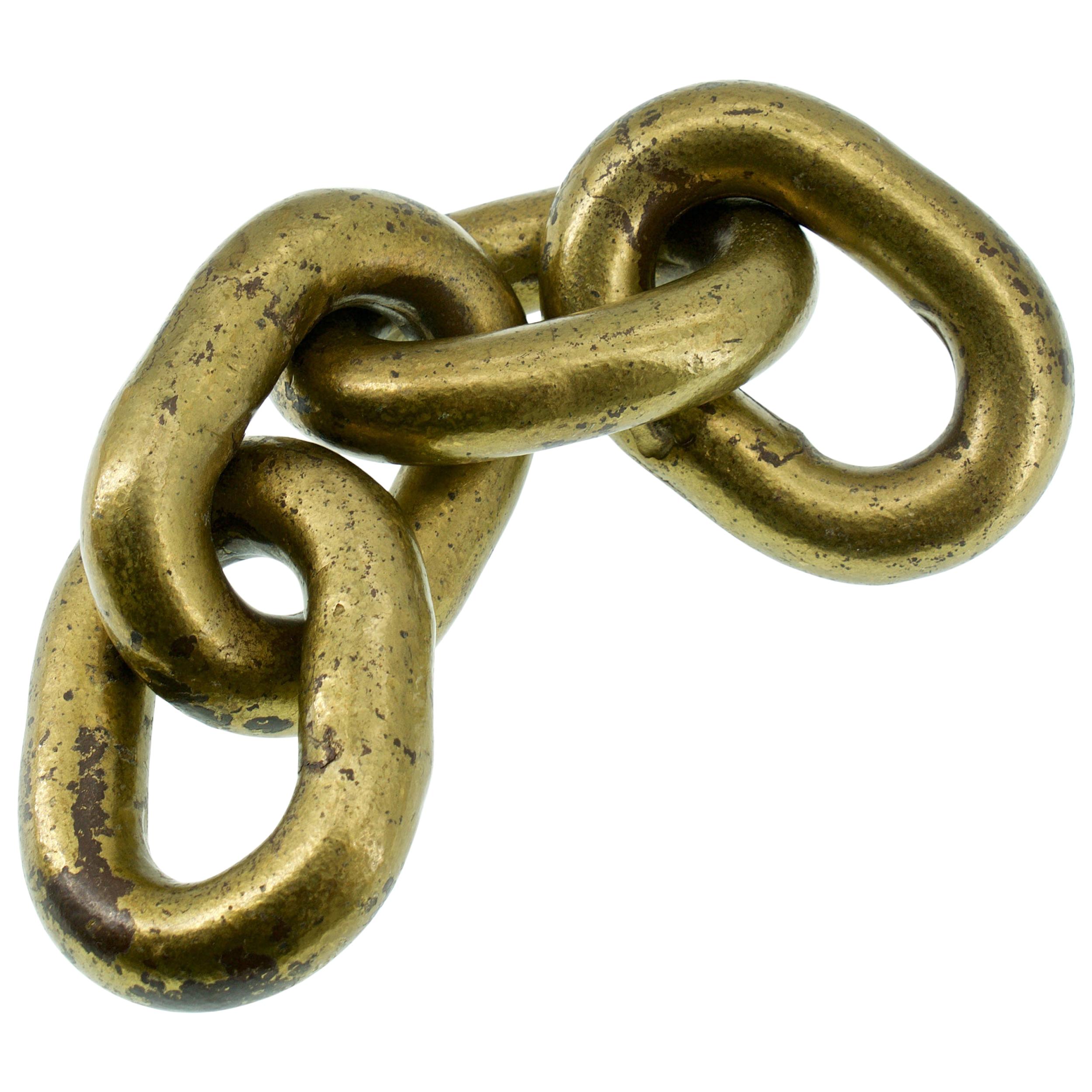 1950s Carl Auböck Chain Paperweight Austria Vintage Midcentury Desk Sculpture For Sale