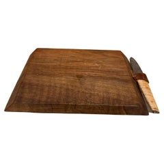 1950s Carl Auböck Charcuterie Picnic Board & Knife Austria