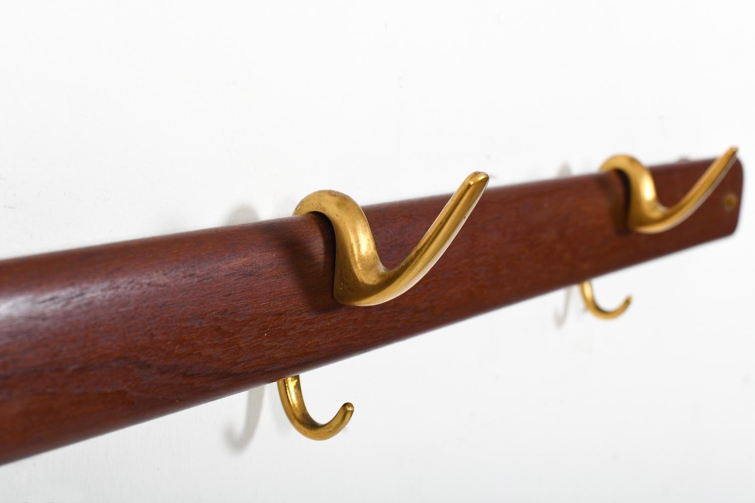 20th Century 1950s Carl Auböck Wardrobe in Teak and Brass