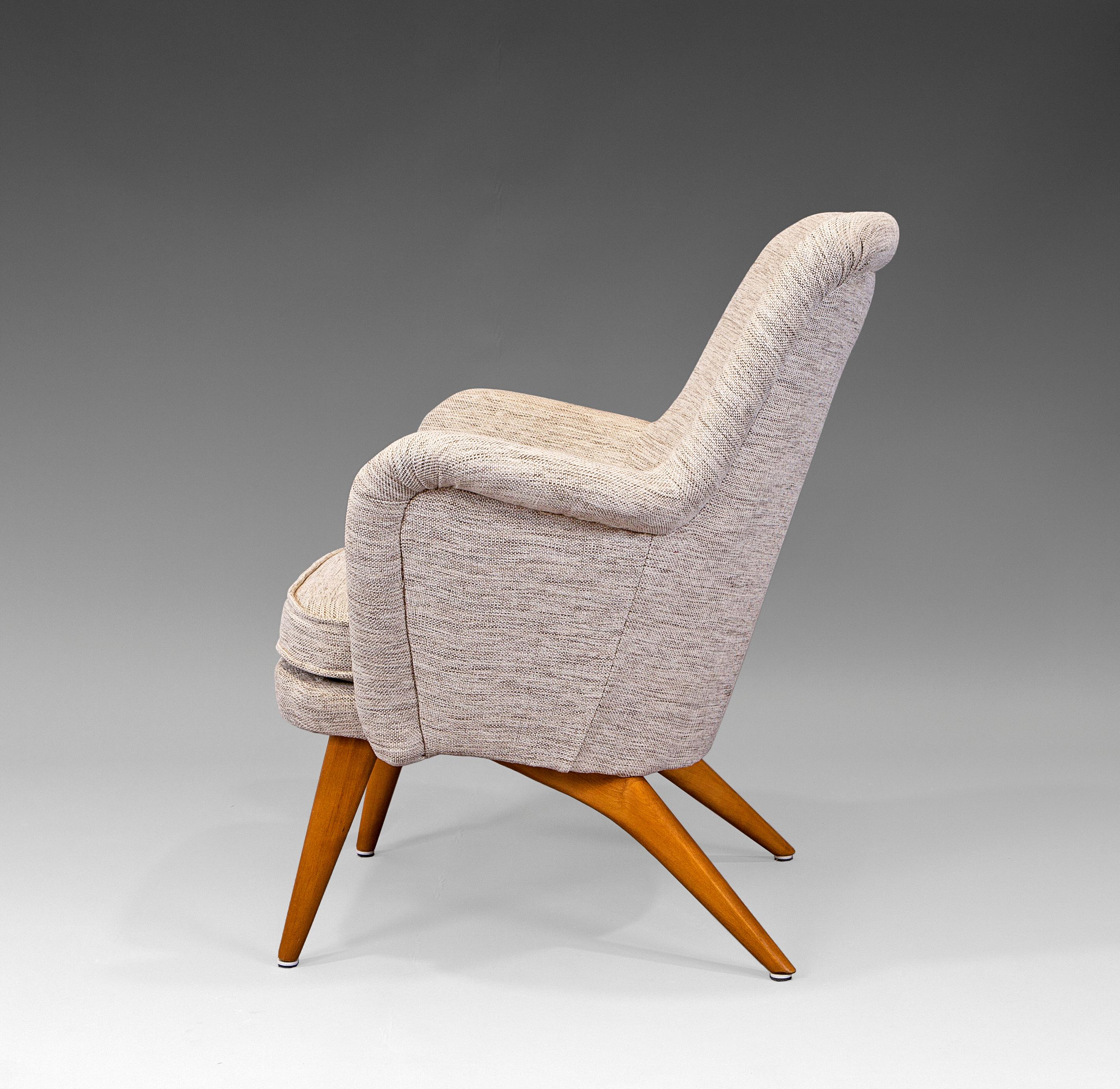 Mid-Century Modern Mid century modern Carl Gustaf Hiort ''Pedro'' Armchair in Beech and Ulpholstery For Sale