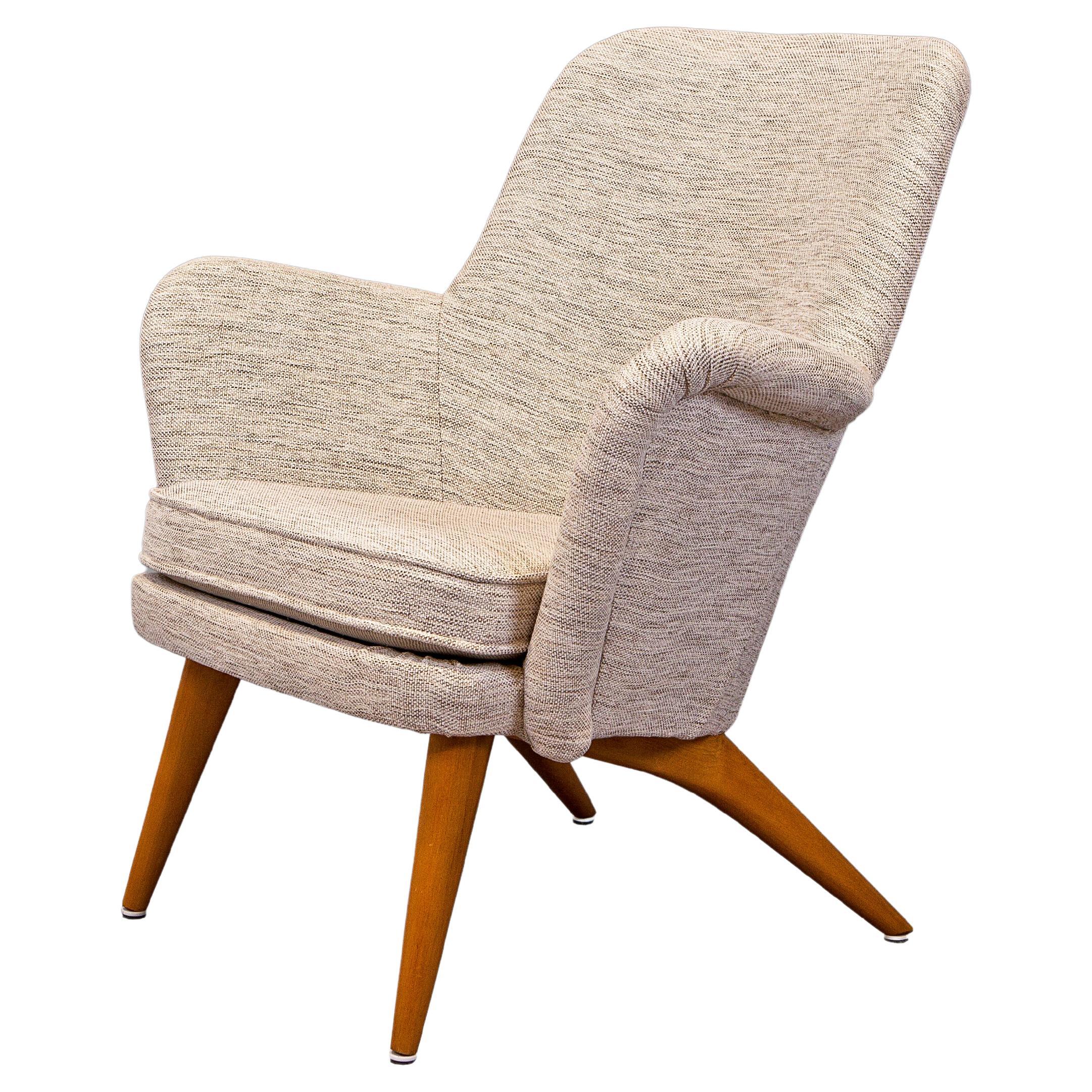 Mid century modern Carl Gustaf Hiort ''Pedro'' Armchair in Beech and Ulpholstery For Sale