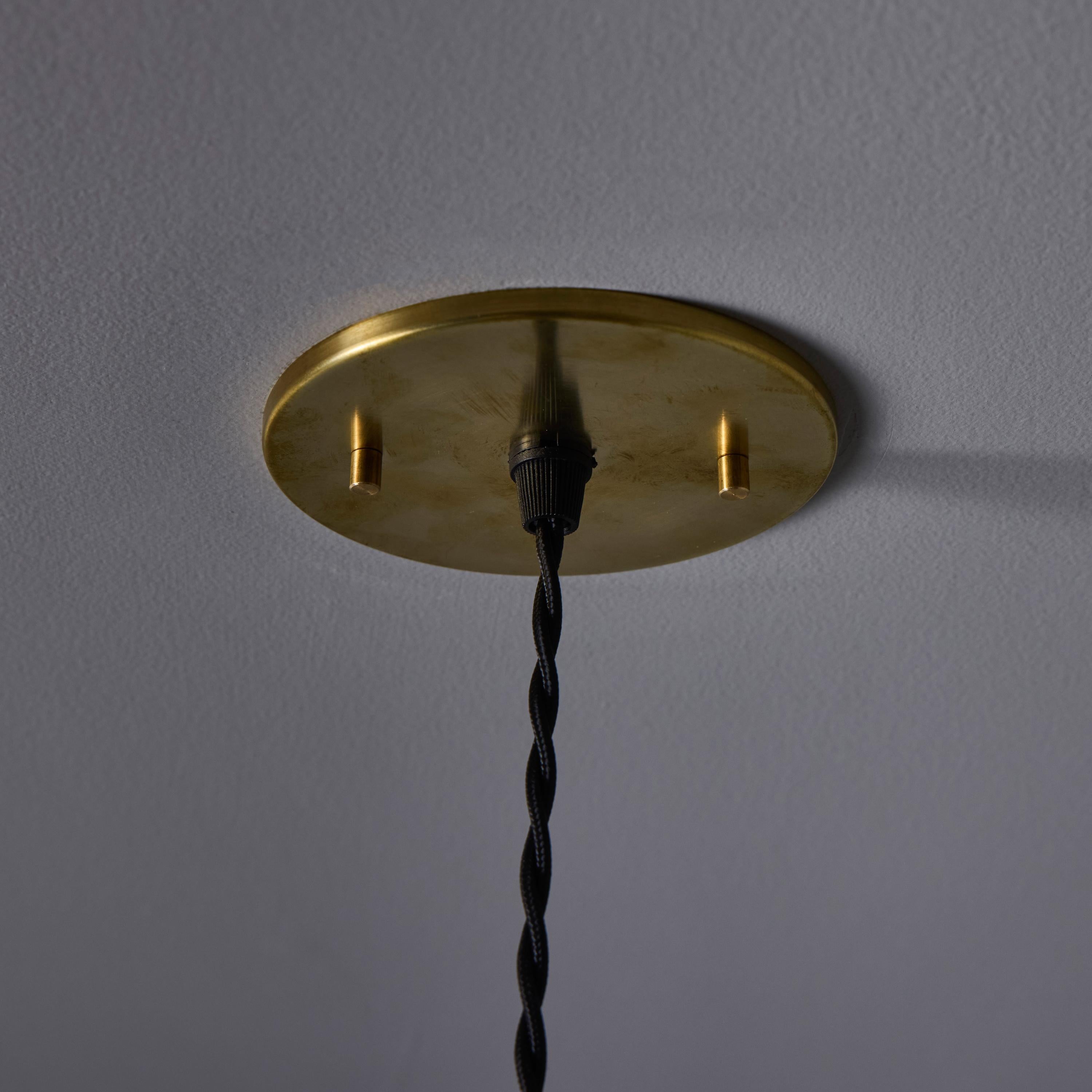 1950s Carl Thore Perforated Brassed Metal Pendant For Sale 3