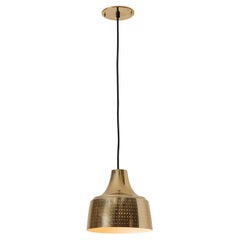 Vintage 1950s Carl Thore Perforated Brassed Metal Pendant