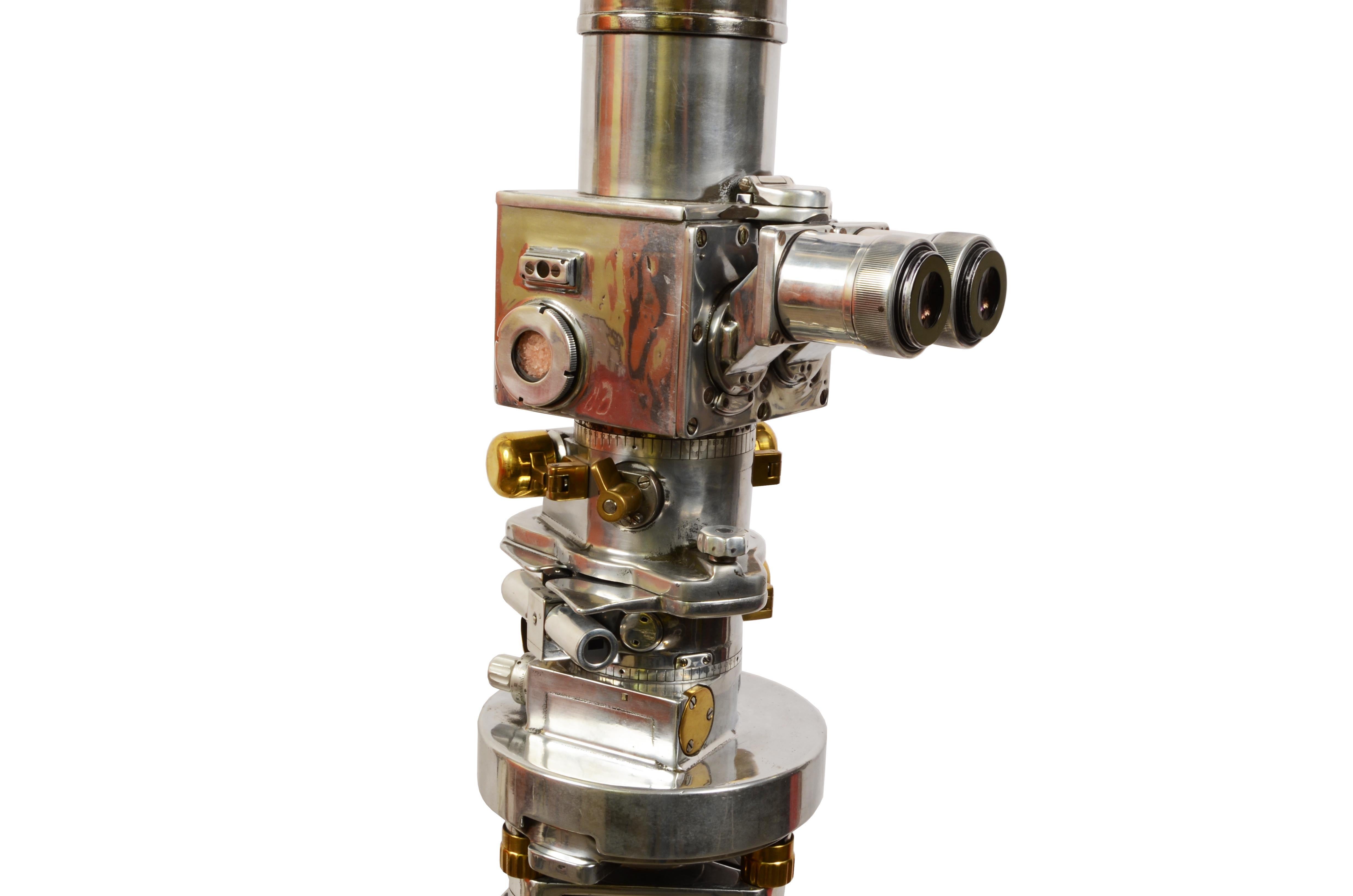 Mid-20th Century 1950s Carl Zeiss Antique Binocular Periscope Surveyor Scientific Instrument