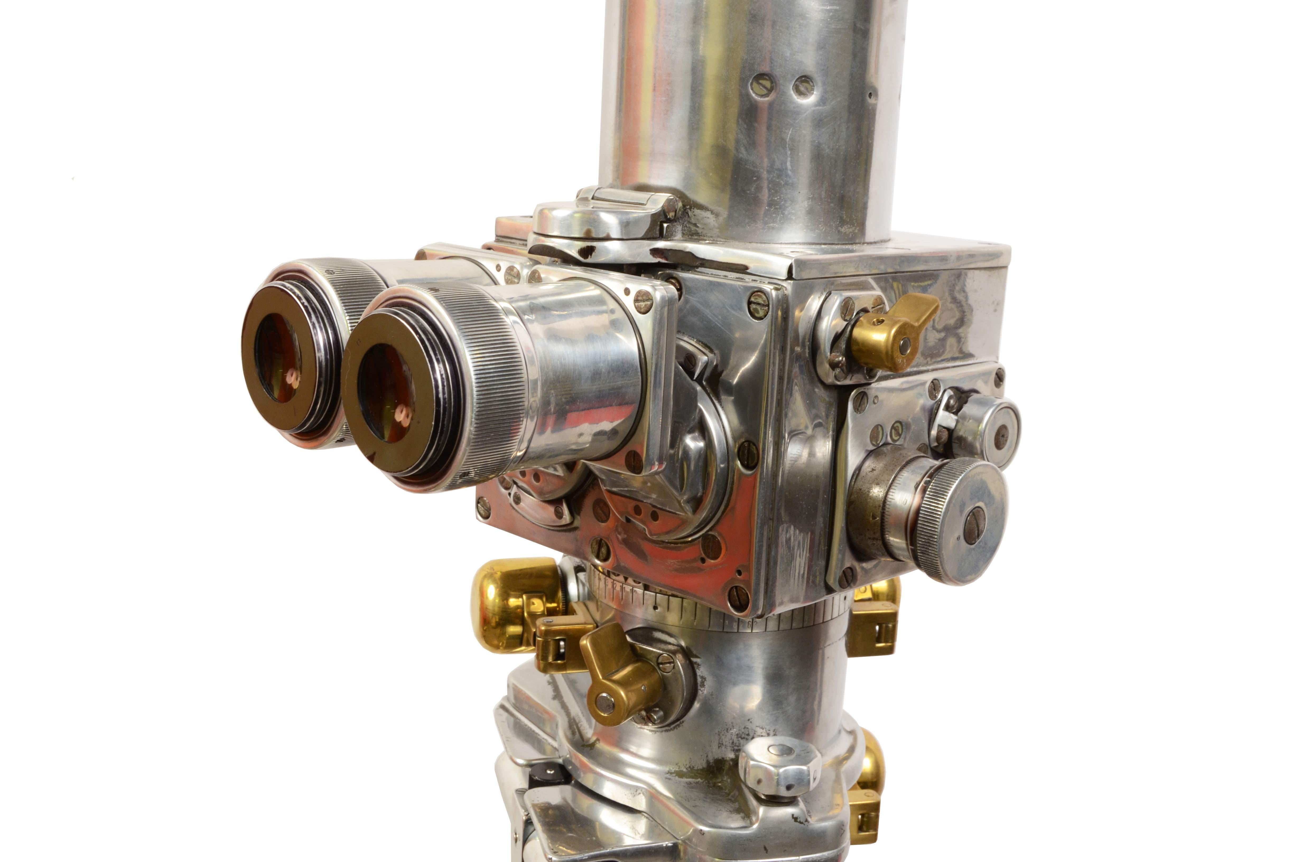 1950s Carl Zeiss Antique Binocular Periscope Surveyor Scientific Instrument 1