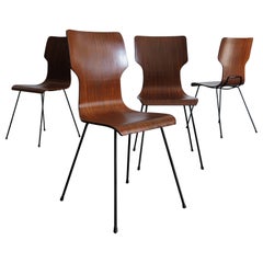 1950s Carlo Ratti Italian Midcentury Modern Design Dining Chairs