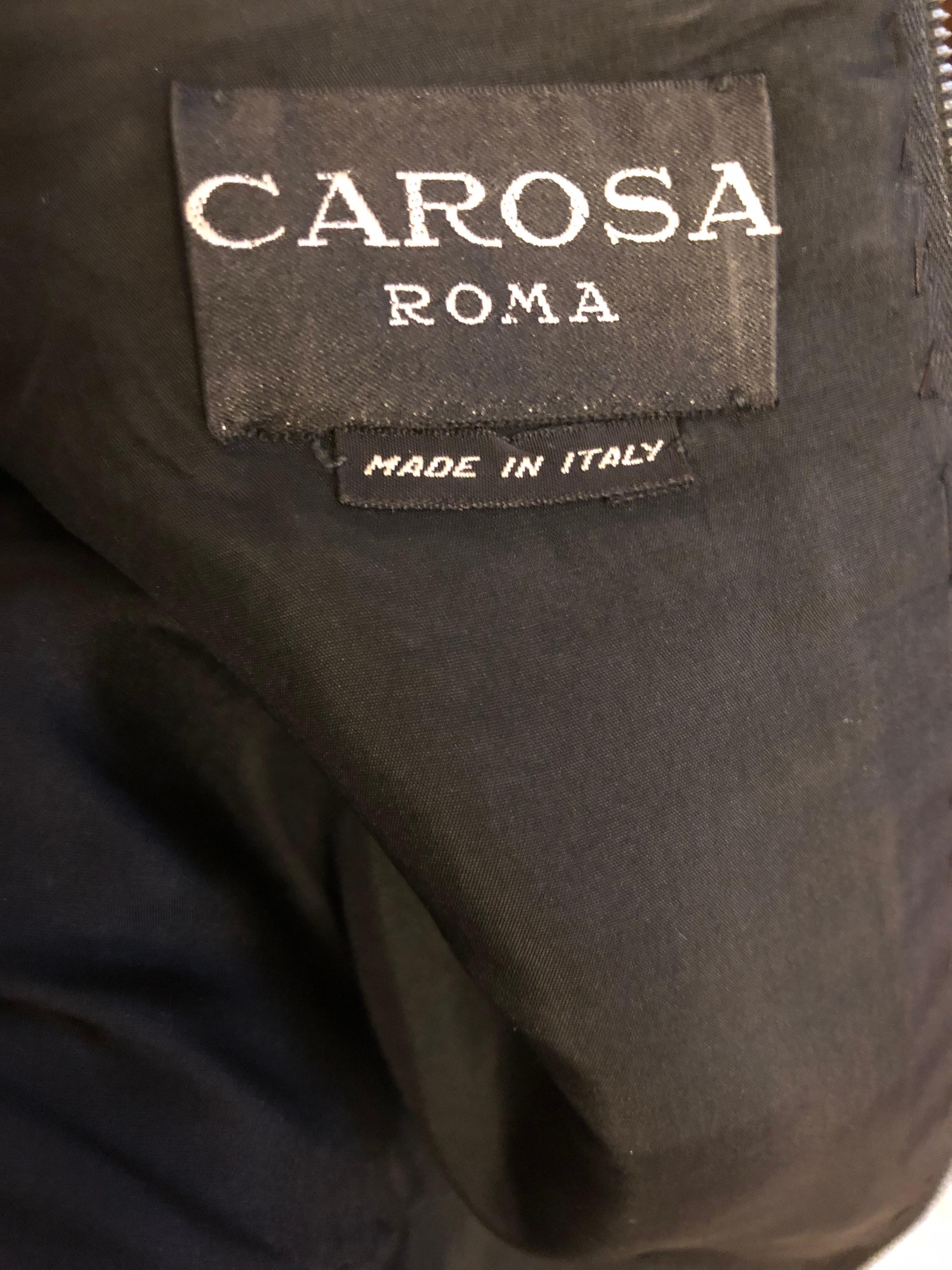 1950s Carosa Roma Stunning Black Dress 1