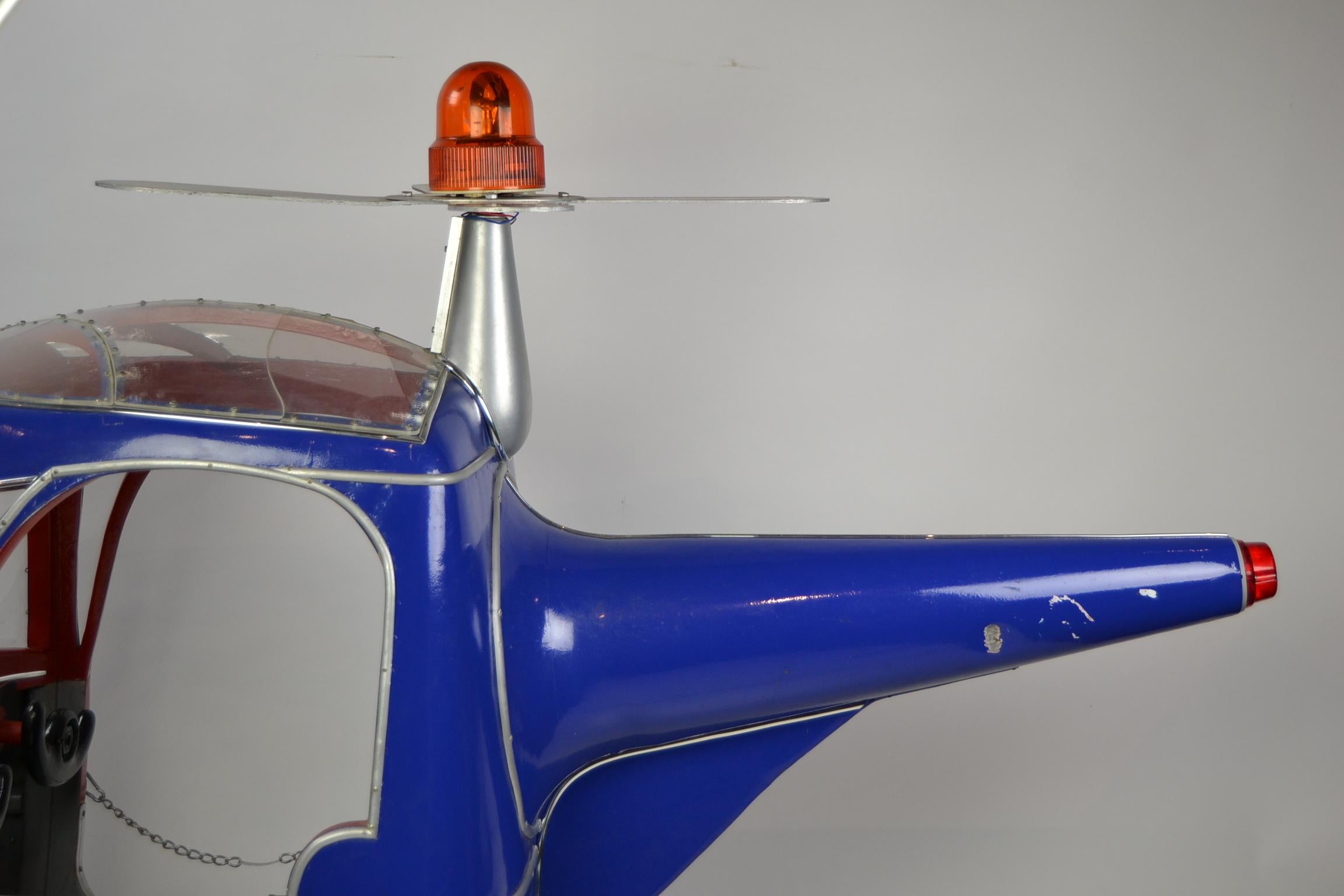 1950s Blue Carousel Ride Chopper by Hennecke, Germany, Wood and Metal 7