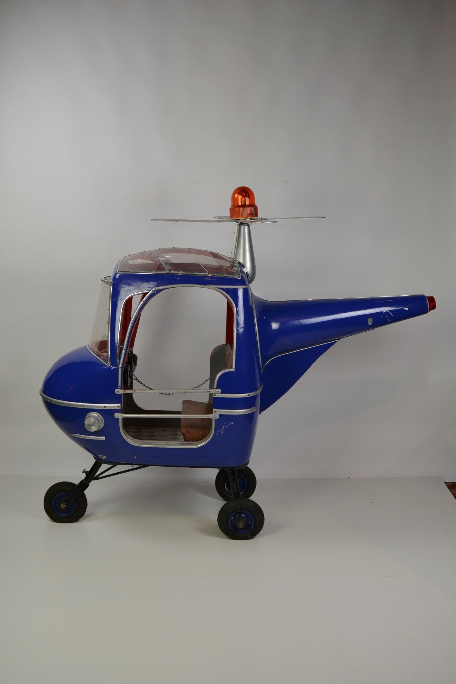 1950s Blue Carousel Ride Chopper by Hennecke, Germany, Wood and Metal 4