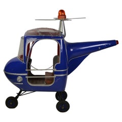 1950s Blue Carousel Ride Chopper by Hennecke, Germany, Wood and Metal