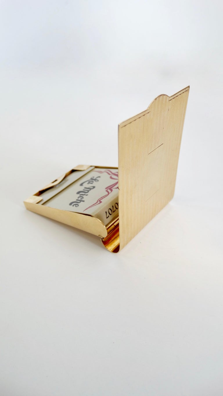 Cartier 1950s 14kt Gold Match Book Holder For Sale at 1stDibs