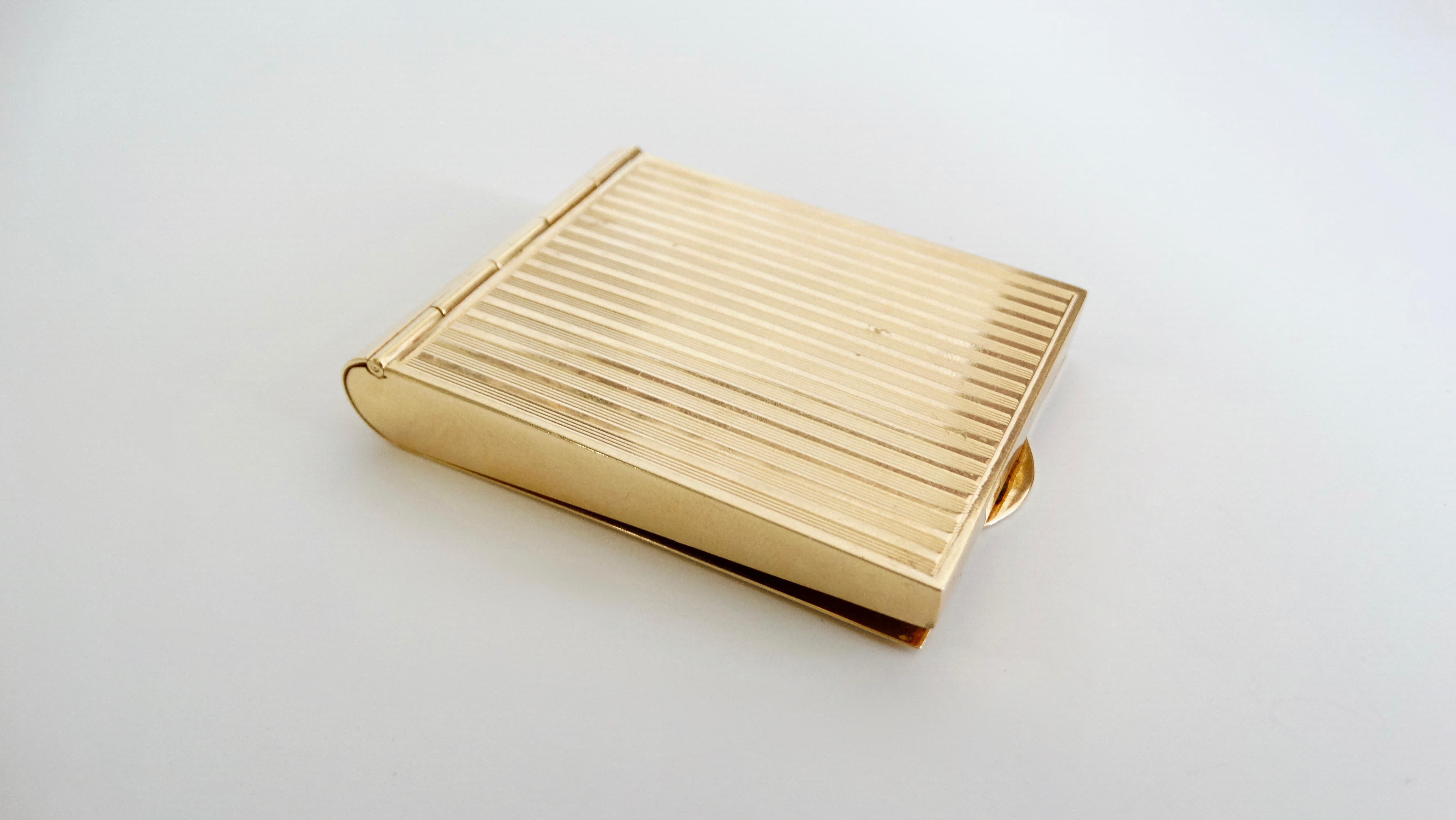 Cartier 1950s 14kt Gold Match Book Holder  In Good Condition In Scottsdale, AZ