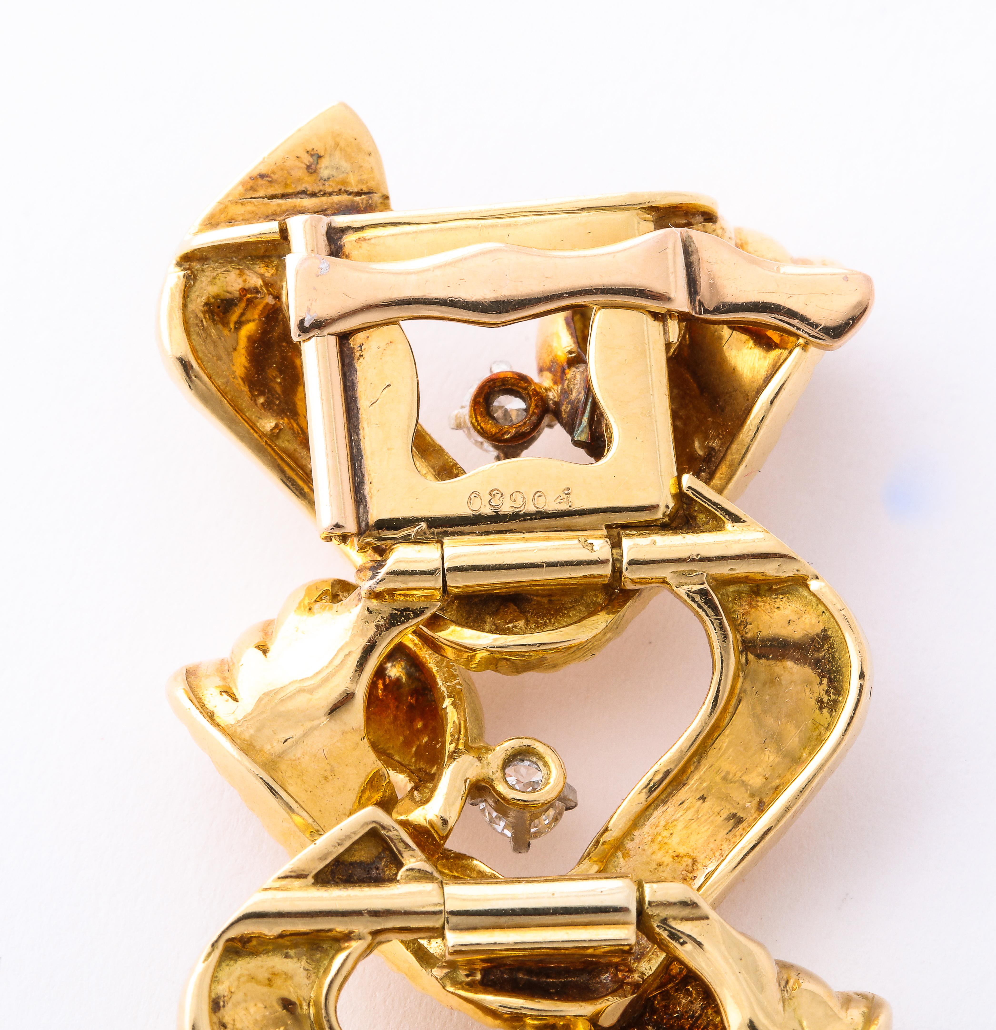1950s Cartier Diamond Gold Bracelet 2