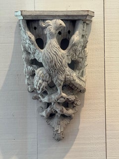 1950er geschnitzte Vogelhalterungen