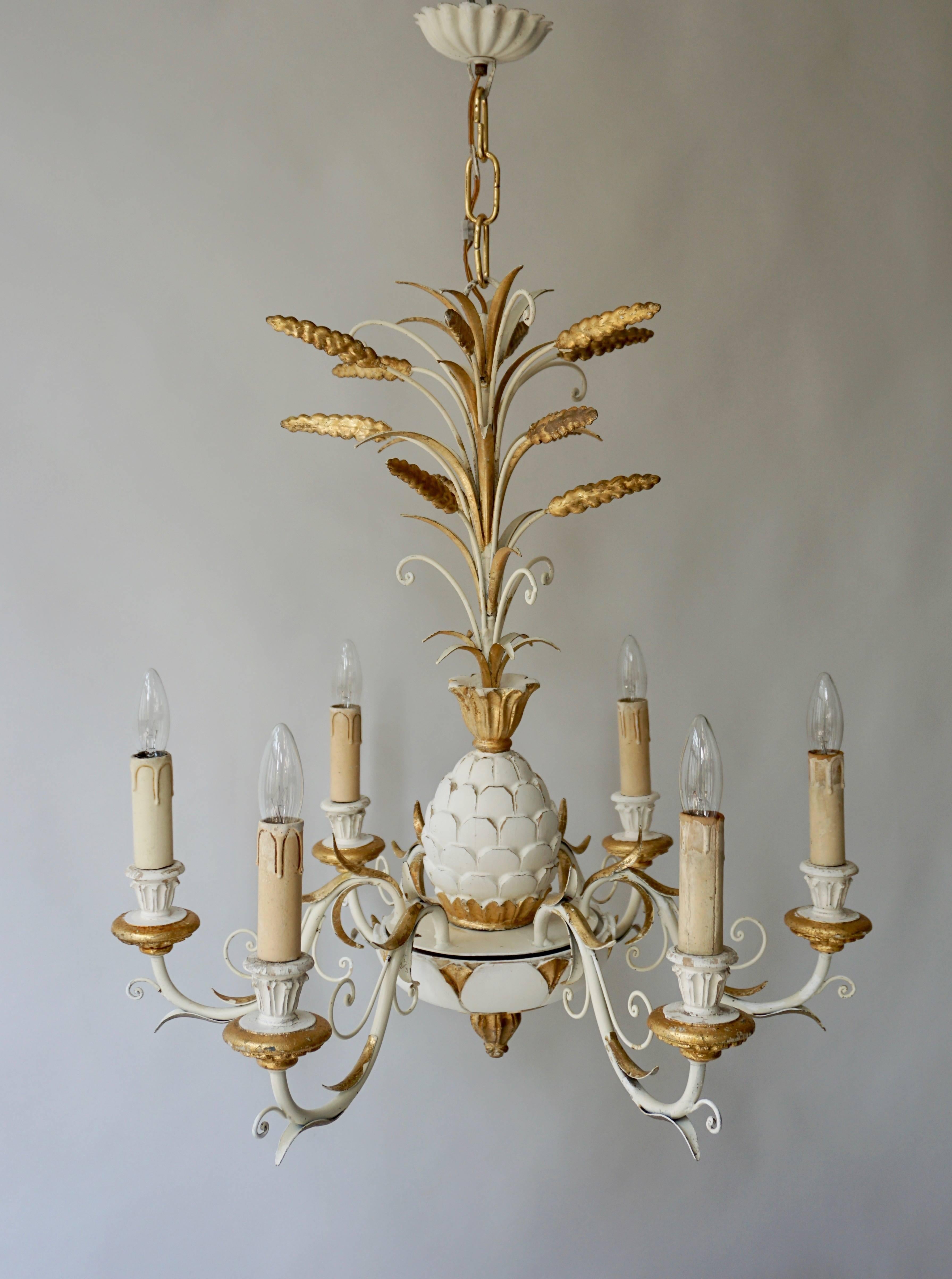gold pineapple chandelier