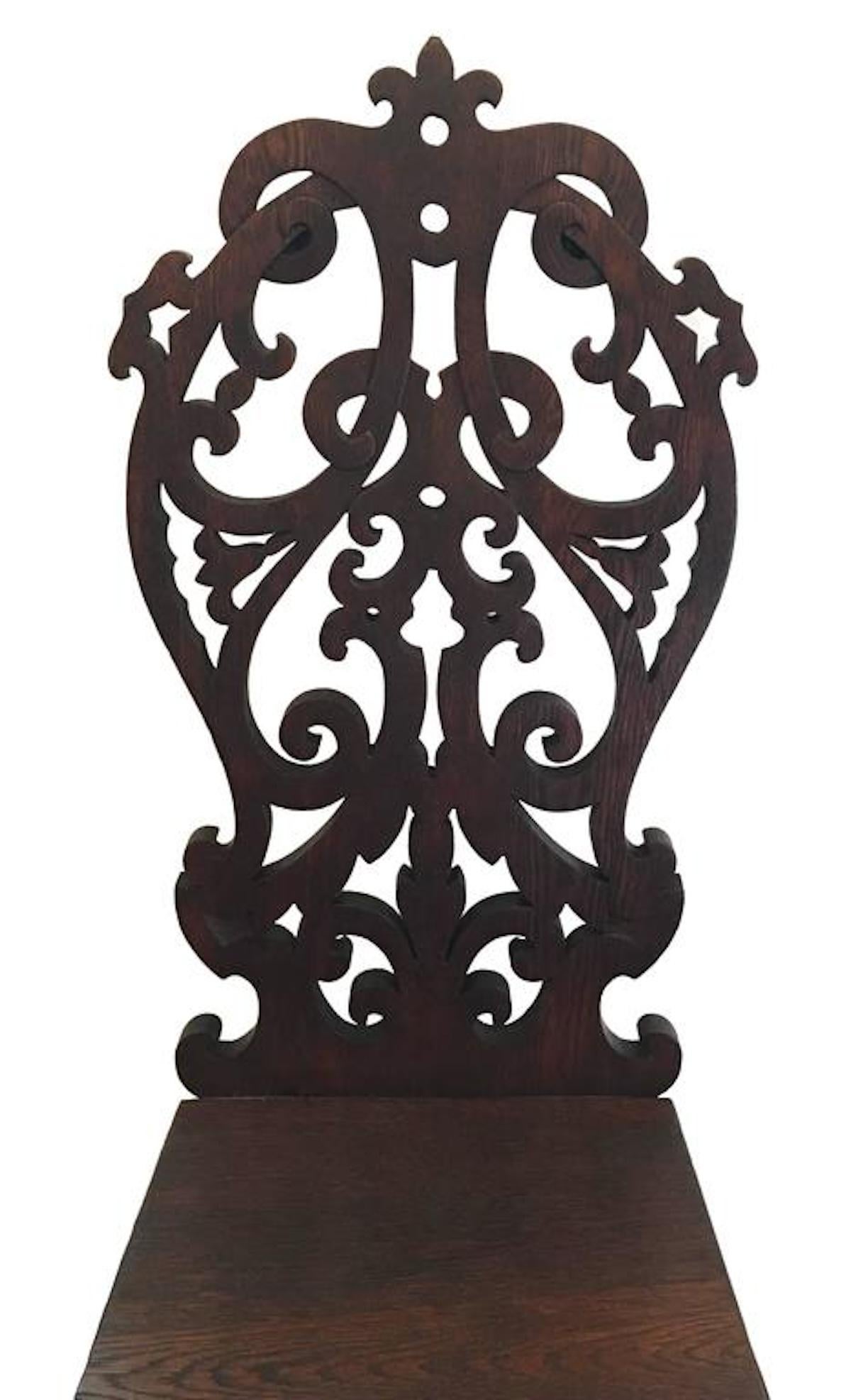 1950s Carved Haitian Wood Side Chairs In Good Condition In Stamford, CT