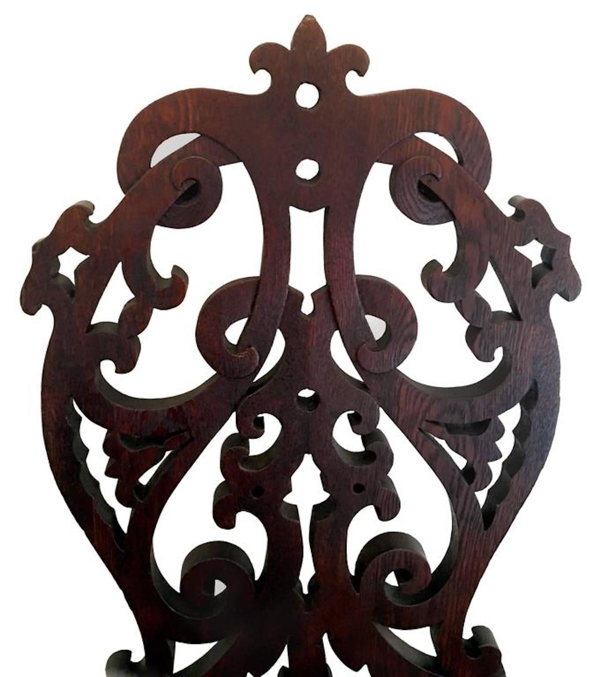 20th Century 1950s Carved Haitian Wood Side Chairs
