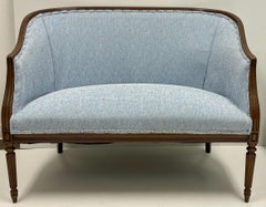 1950s Carved Mahogany Sheraton Style Settee