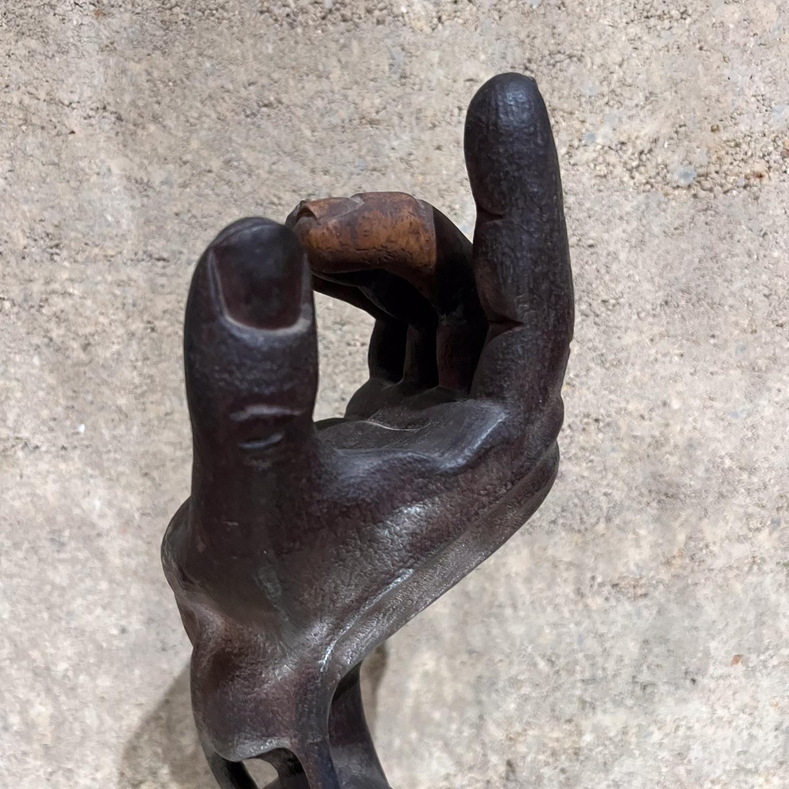1950s Carved Wood Hand Art Sculpture Mexico 5