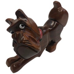 1950s Carved Wooden Bulldog Lighter