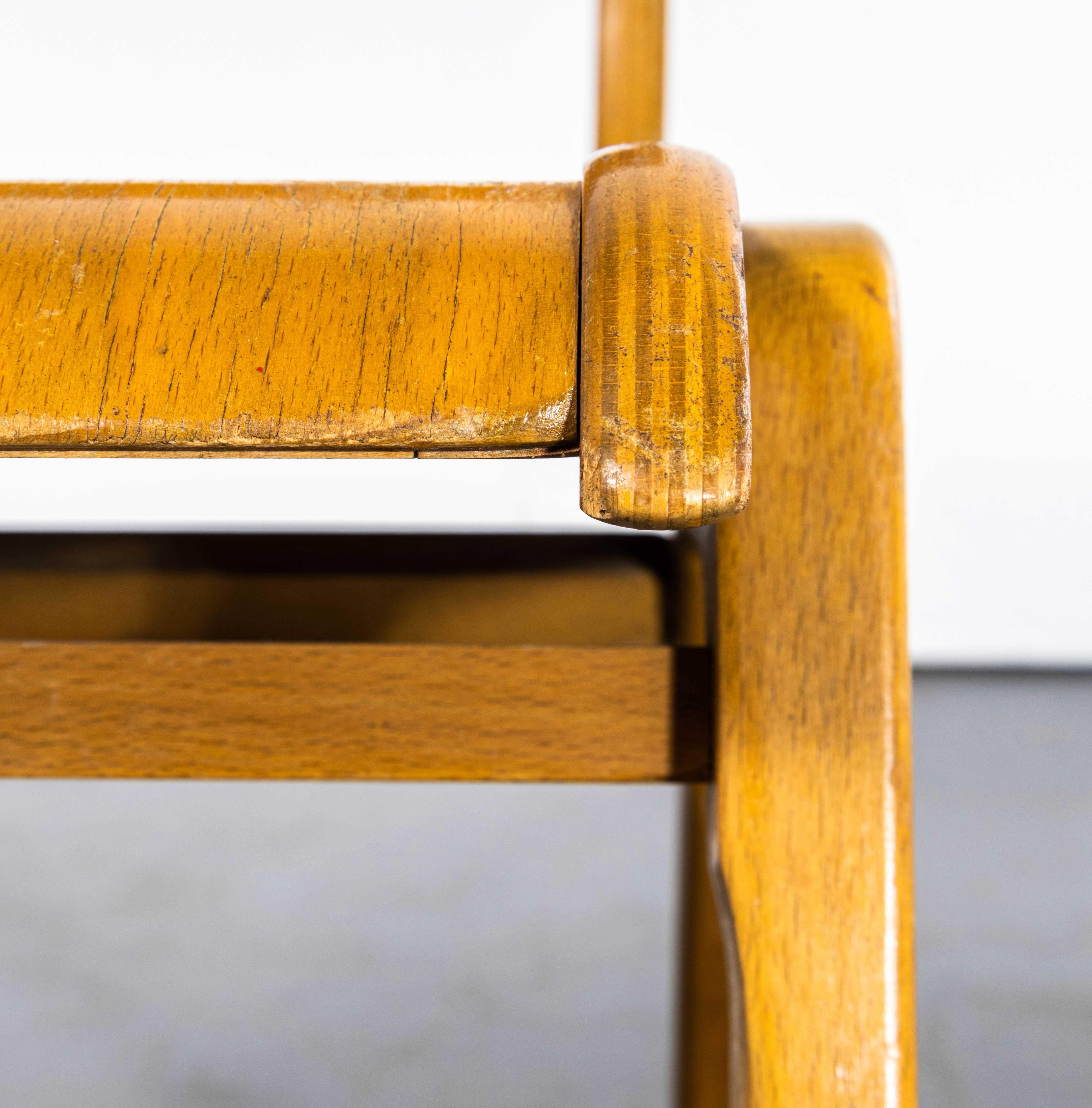 1950's Casala Honey Beech Stacking Dining Chair - Set von fünf 2
