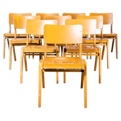 1950s Casala Honey Beech Stacking Dining Chair, Set of Ten