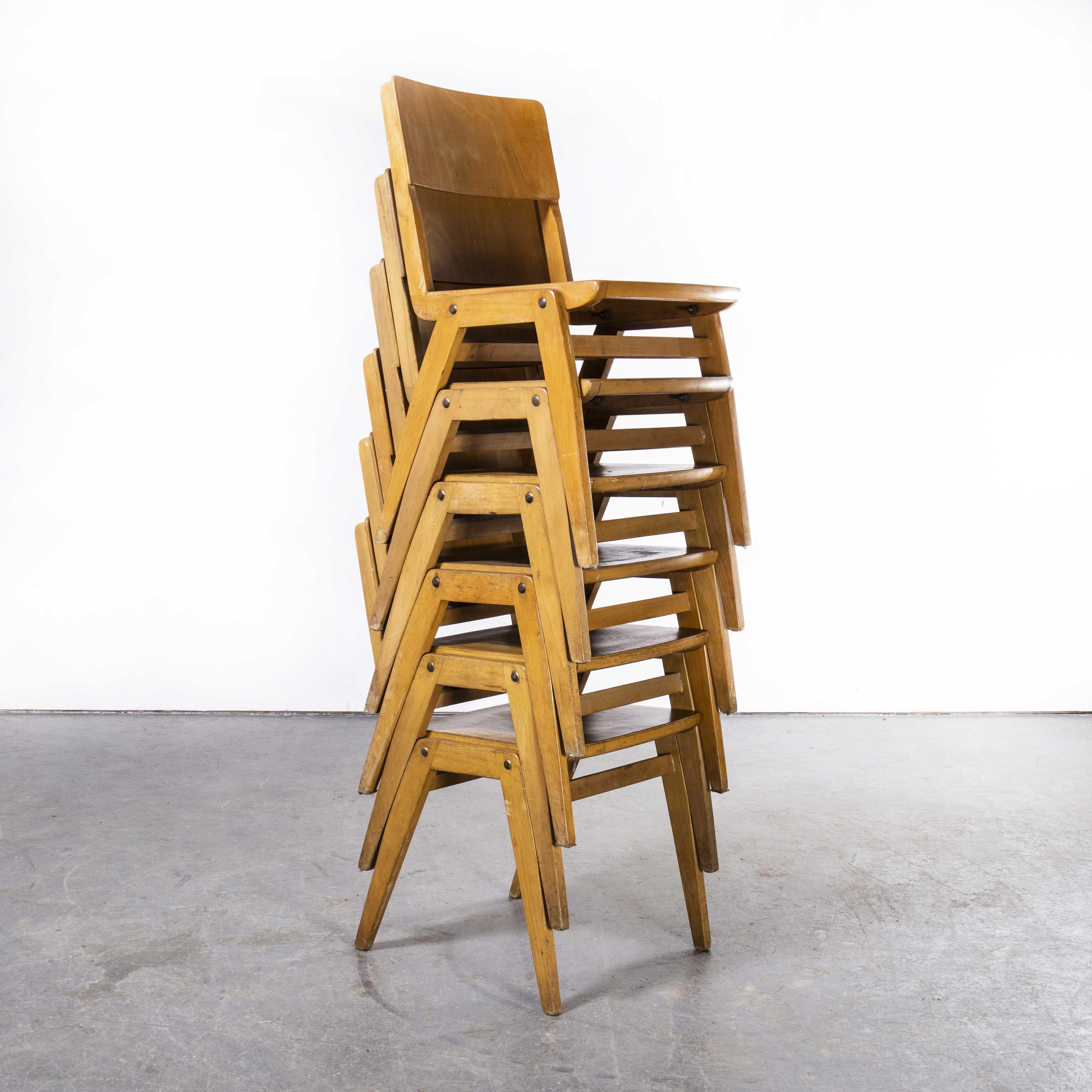 1950's Casala Stacking Dining Chair, Set of Six 1