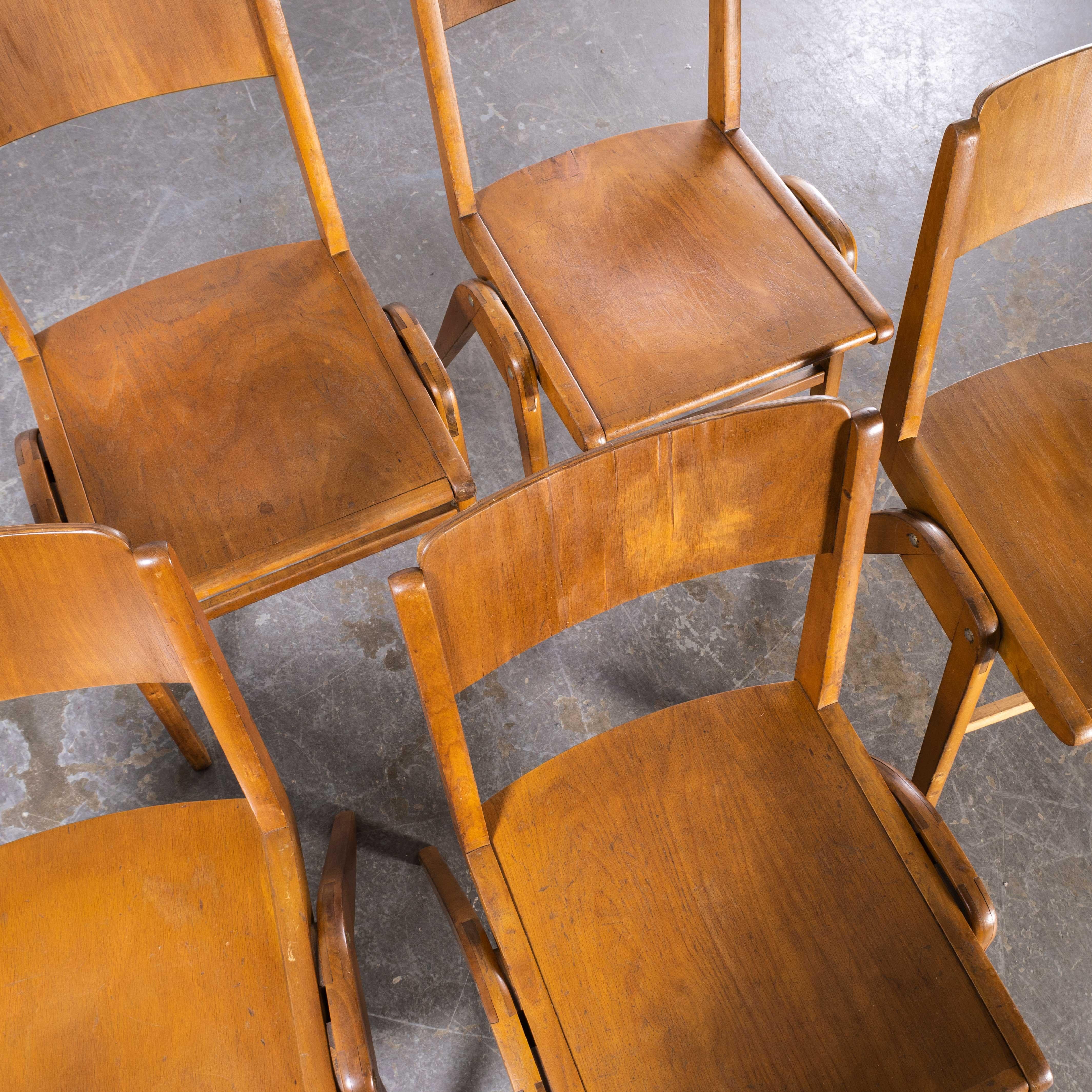1950's Casala Stacking Dining Chairs, Set of Five 12