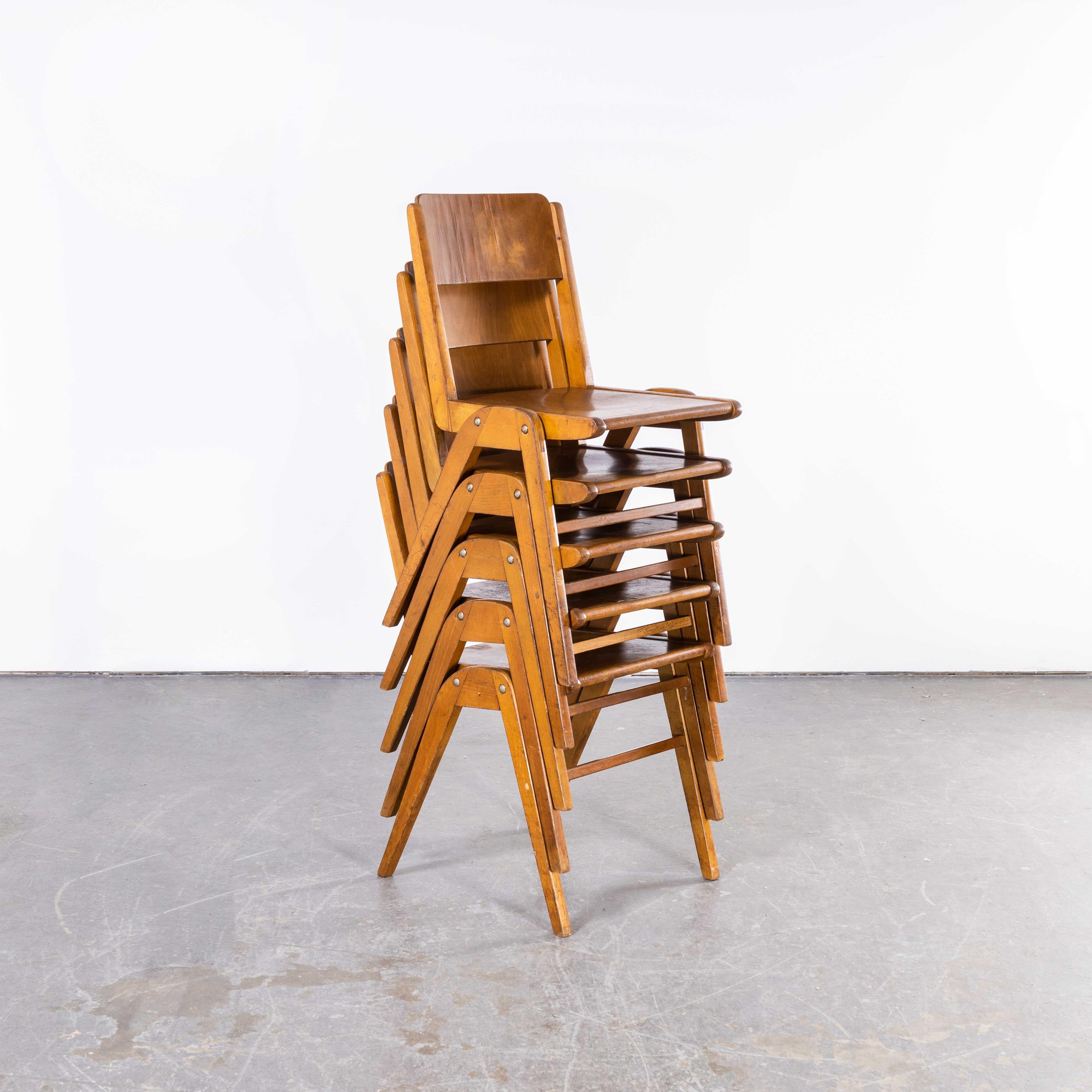1950's Casala Stacking Dining Chairs, Set of Five 13