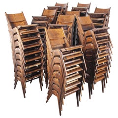 1950s Casala Walnut Stacking Dining Chair, Various Quantities Available