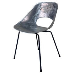 1950s Cast Aluminum Dining Chair by Pierre Guariche for Steiner 1950s Cast Aluminum Dining Chair by Pierre Guariche for Steiner