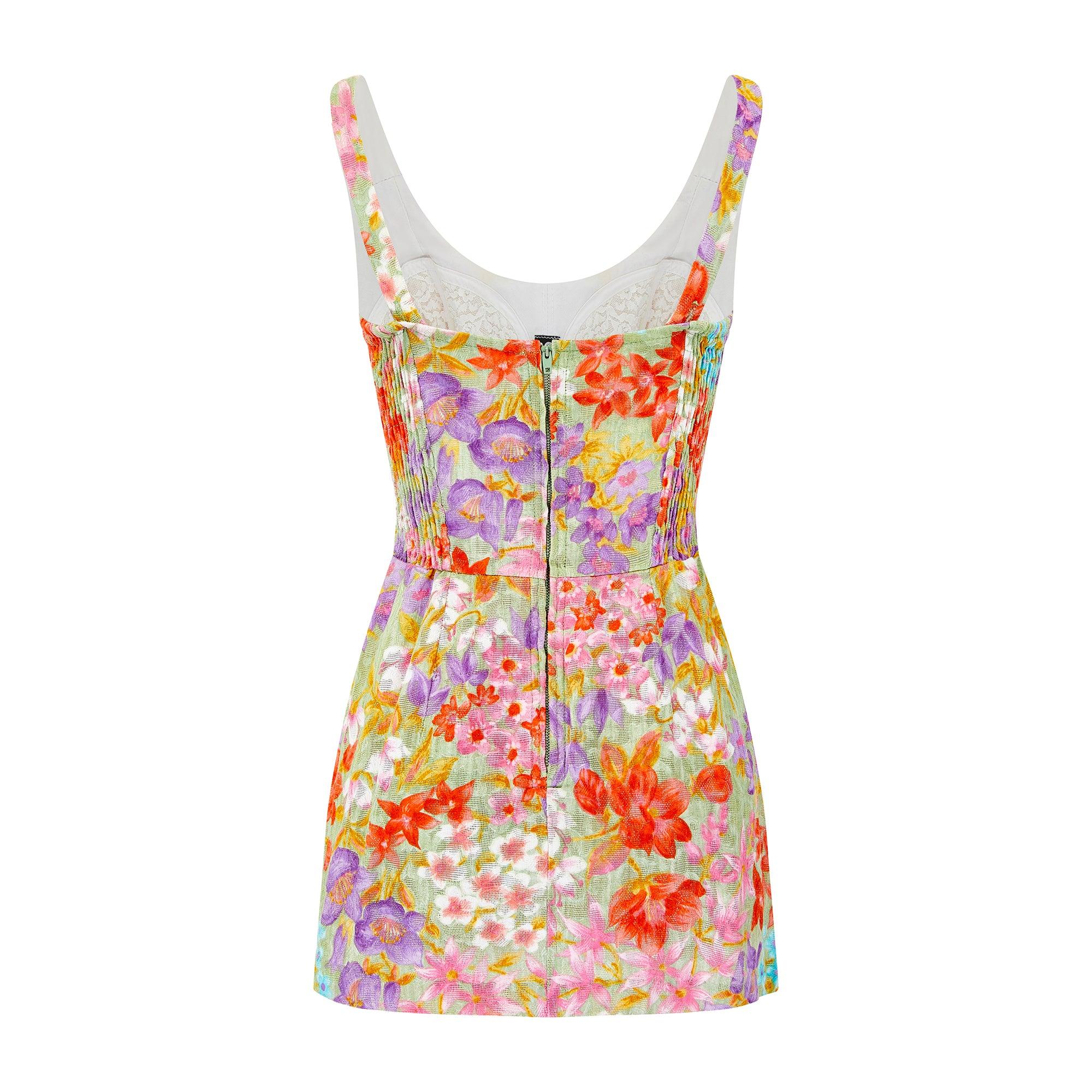 Beige 1950s Catalina Floral Textured Cotton Swimsuit For Sale