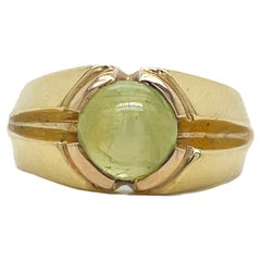 1950's Cats Eye Chrysoberyl Yellow Gold Ring