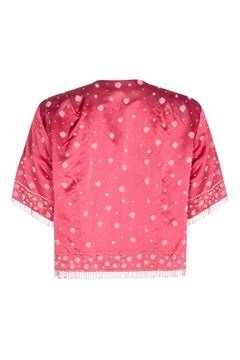 1950s Cavanagh's Silk Satin Cropped Beaded Evening Jacket