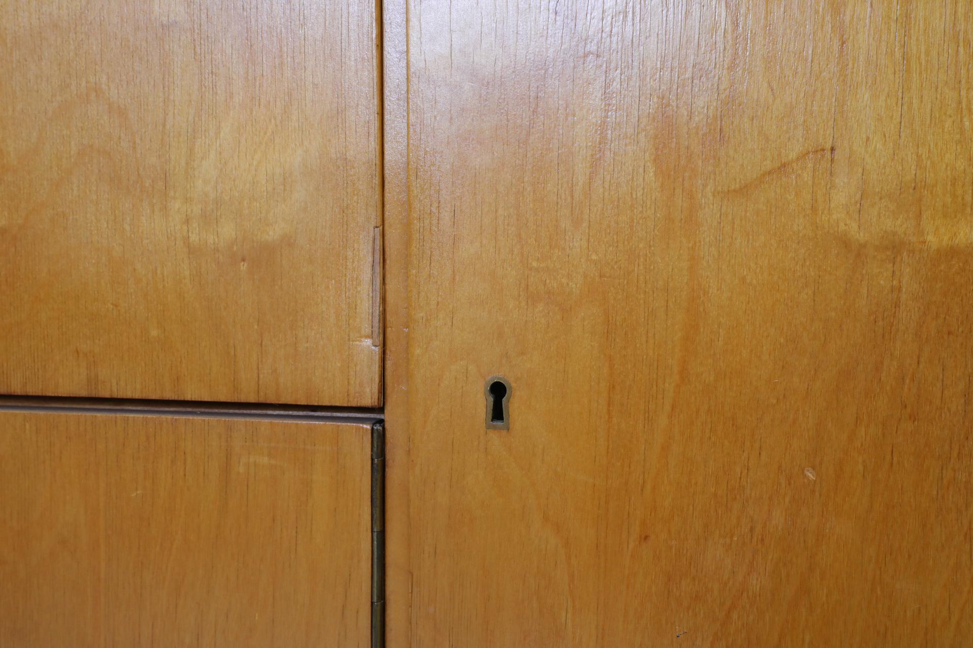 1950's Cees Braakman “Combex Series” Birch Secretaire Cabinet for Pastoe 6