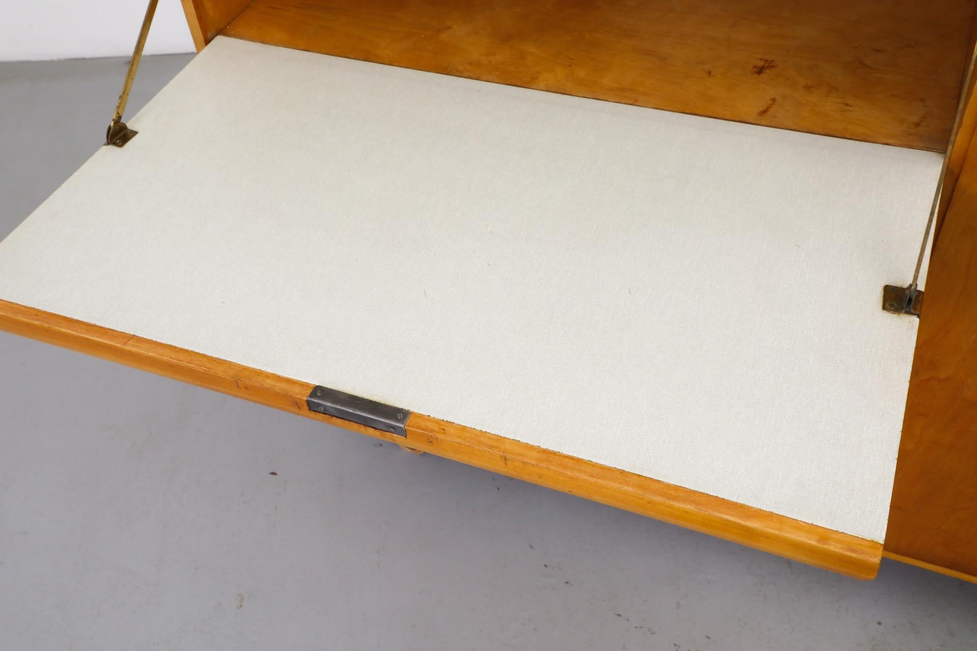 1950's Cees Braakman “Combex Series” Birch Secretaire Cabinet for Pastoe 9