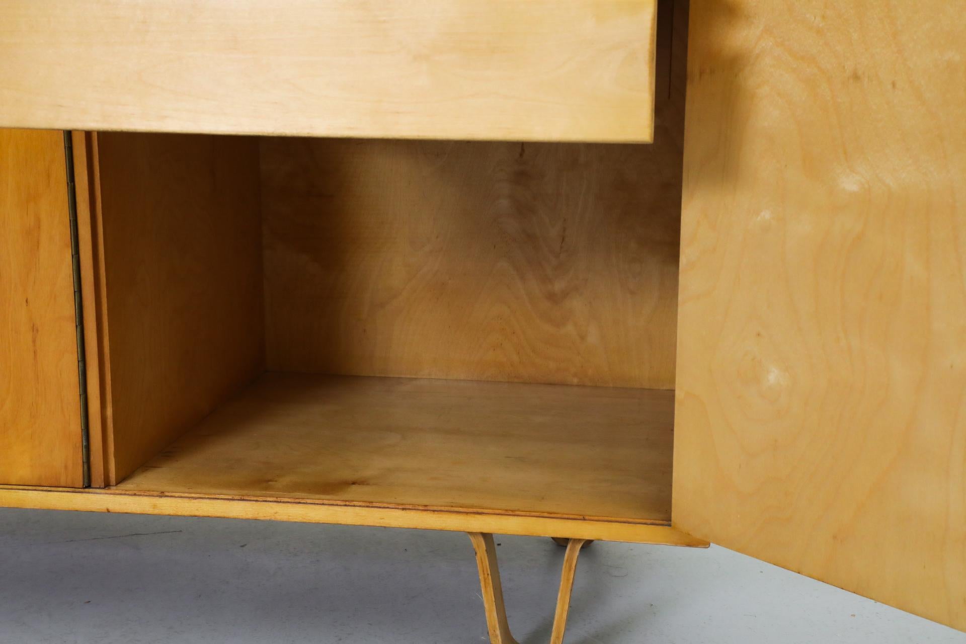 1950's Cees Braakman “Combex Series” Birch Secretaire Cabinet for Pastoe 14