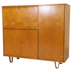 1950's Cees Braakman “Combex Series” Birch Secretaire Cabinet for Pastoe