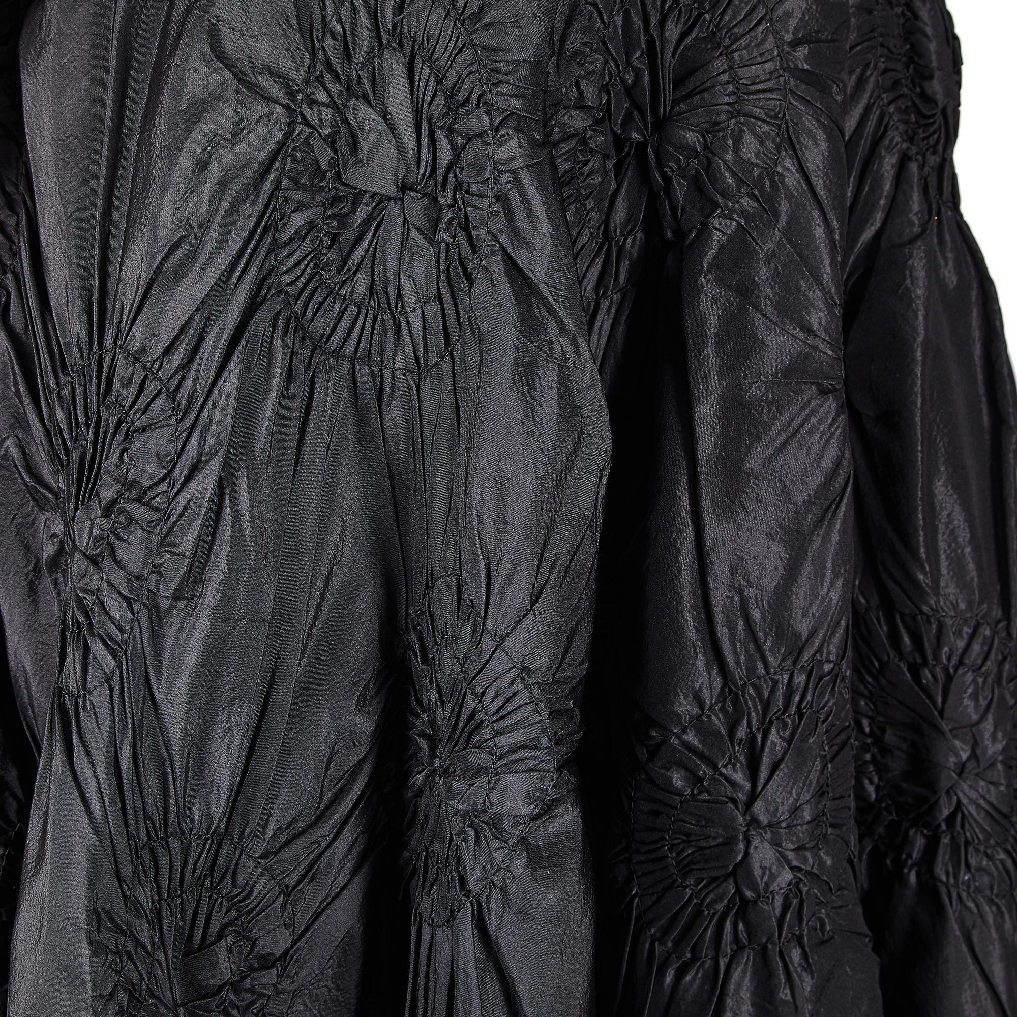 Women's 1950s Ceil Chapman Black Silk Taffeta Full Circle Dress For Sale
