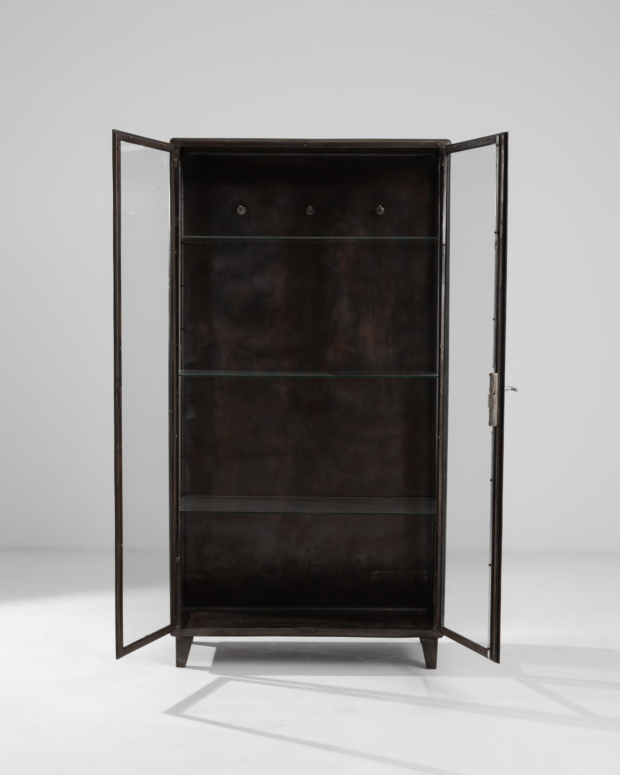 20th Century 1950s Central European Metal Polished Medical Cabinet