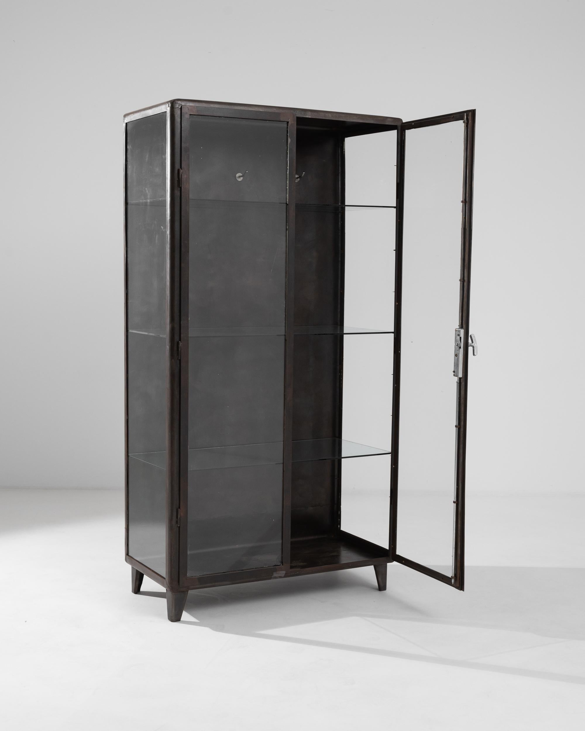 Mid-20th Century 1950s Central European Pharmacy Cabinet For Sale