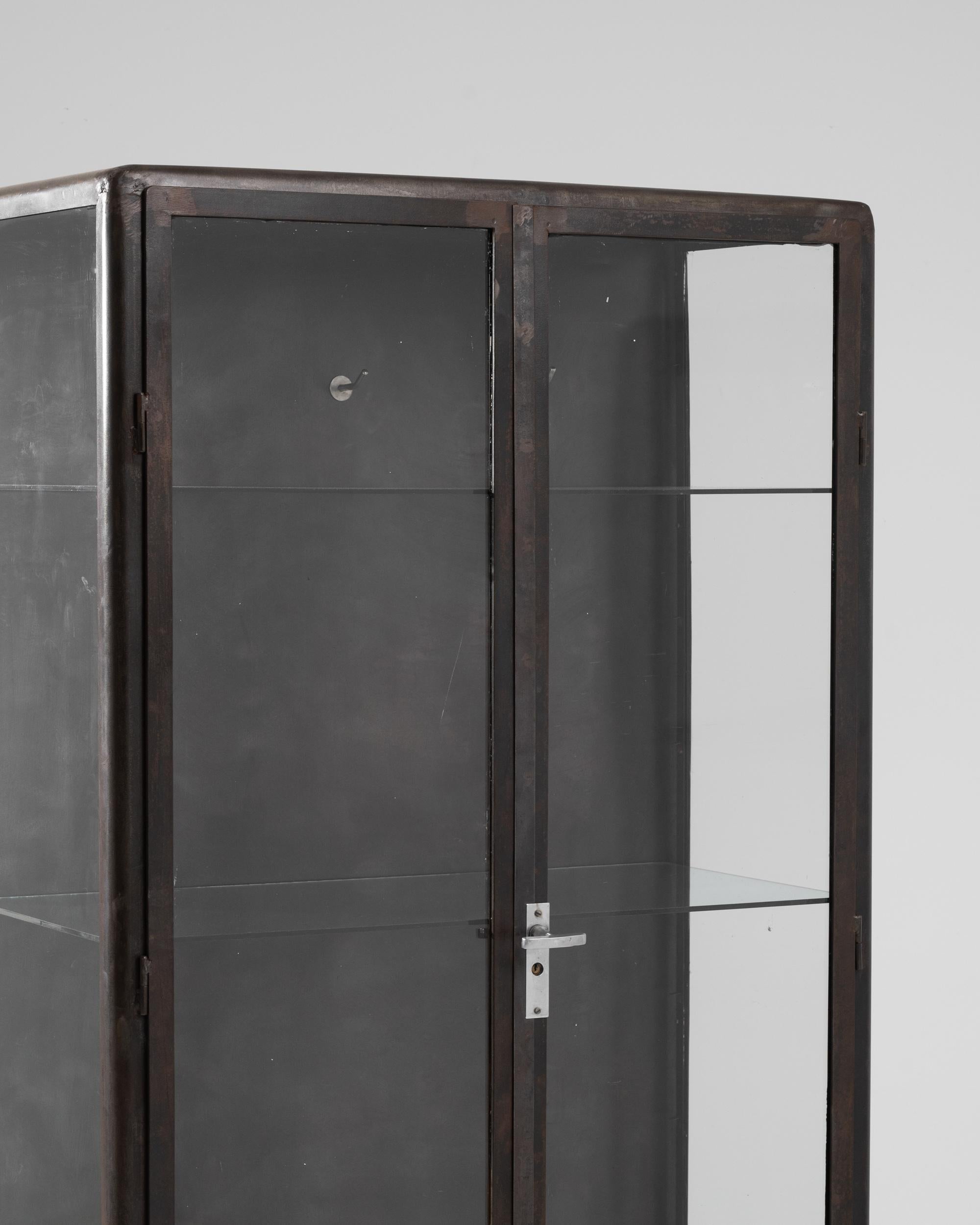 Metal 1950s Central European Pharmacy Cabinet For Sale