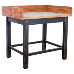 Retro 1950s Central European Wooden Patinated Bakery Table