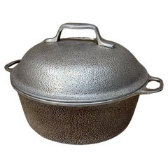 1950s Century Silver Seal Hammered Aluminum Dutch Oven Roaster
