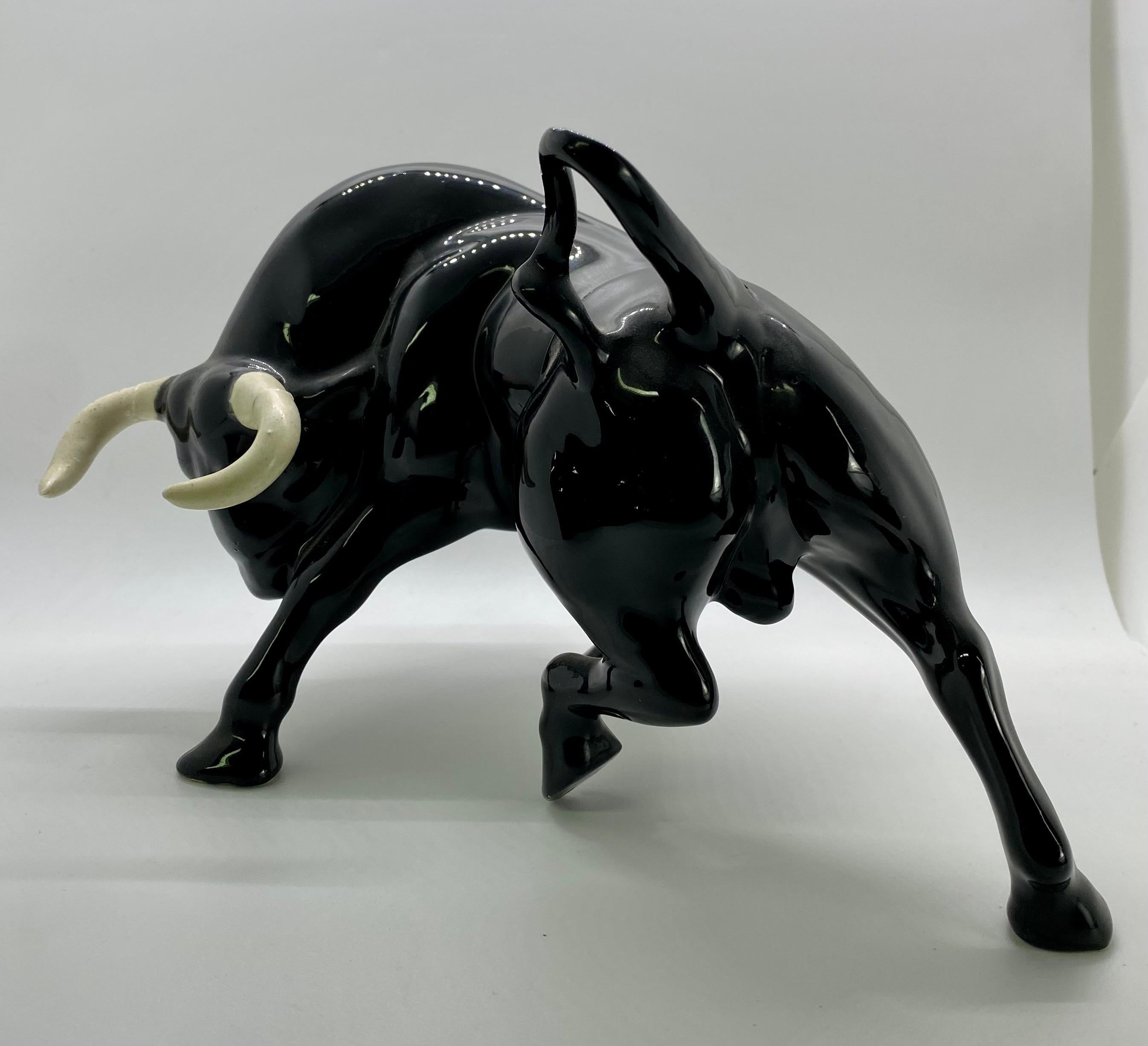 ceramic bull figurine