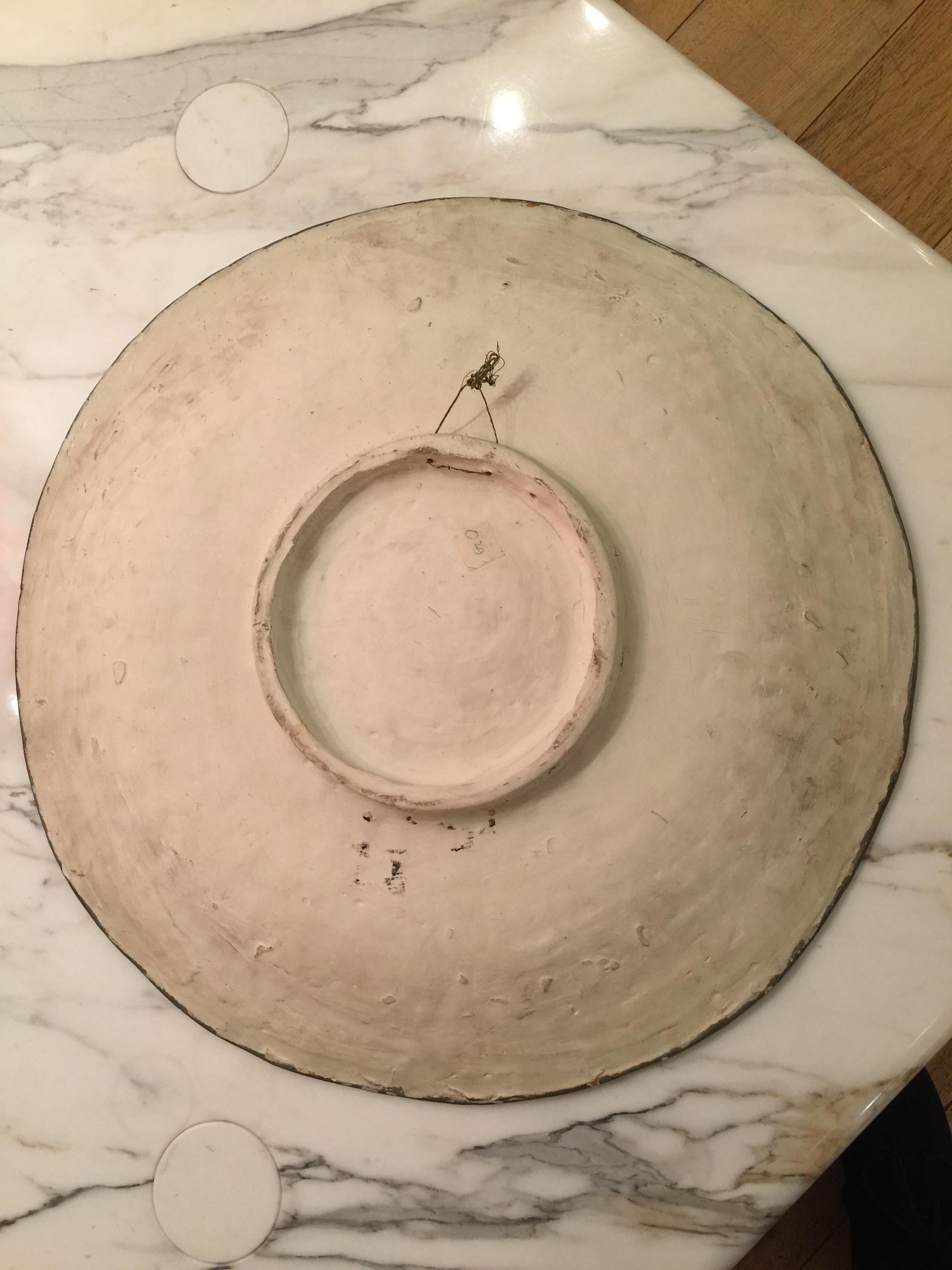 1950s Ceramic Charger by Salvatore Meli 3